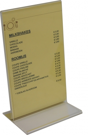 Porte-menu Plexi A4 - 31x21cm
